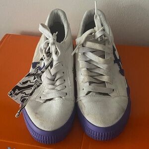 Off-White White and Purple Women's Sneakers